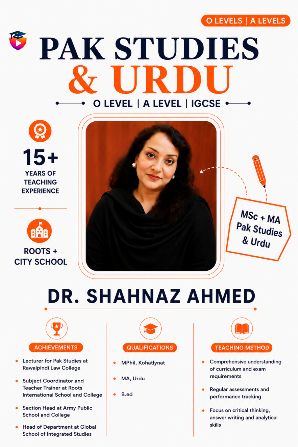 Shahnaz — A Level & Languages online teacher at The Class
