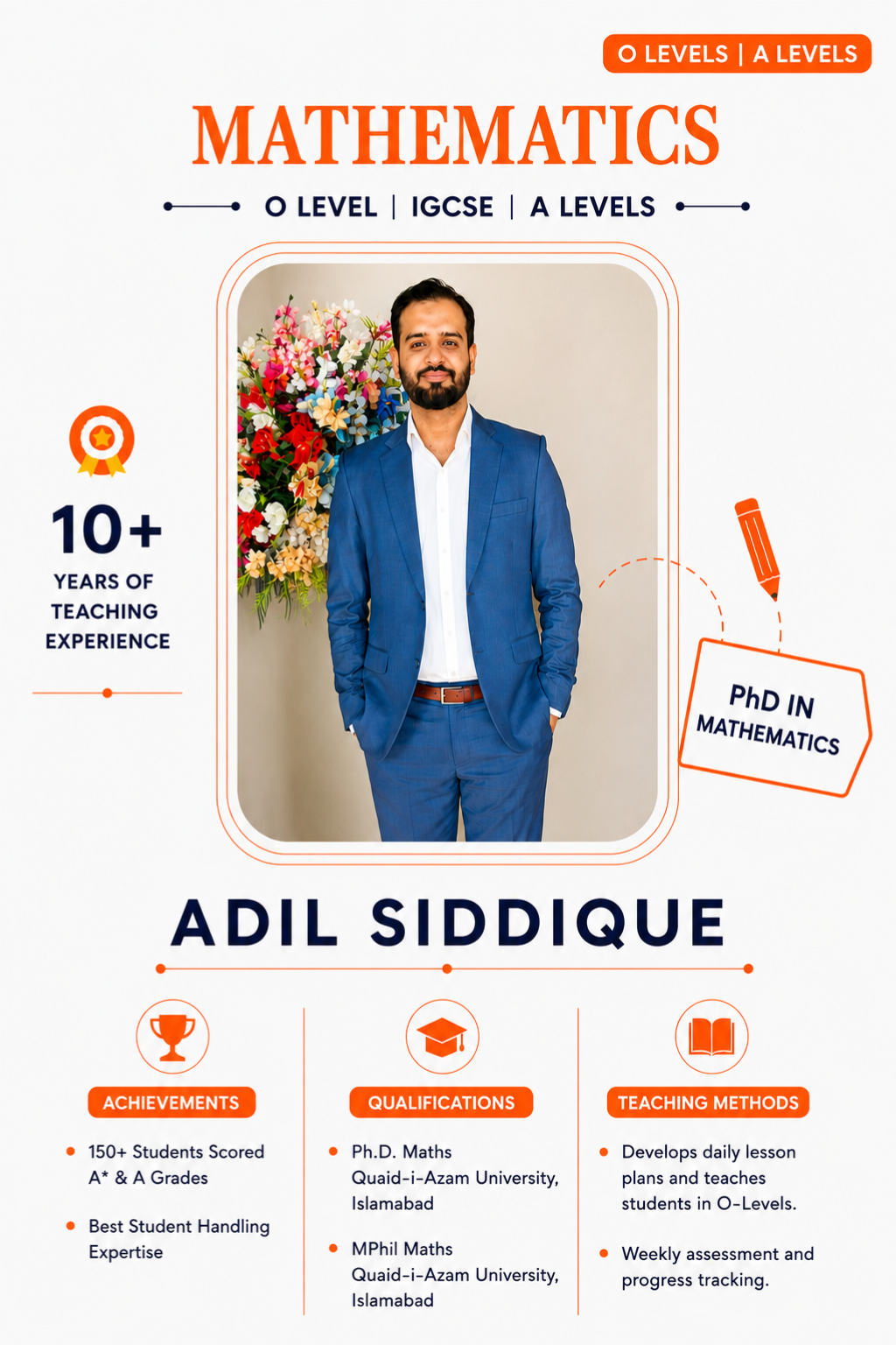 Adil Siddique — O Levels | A Levels teacher at The Class