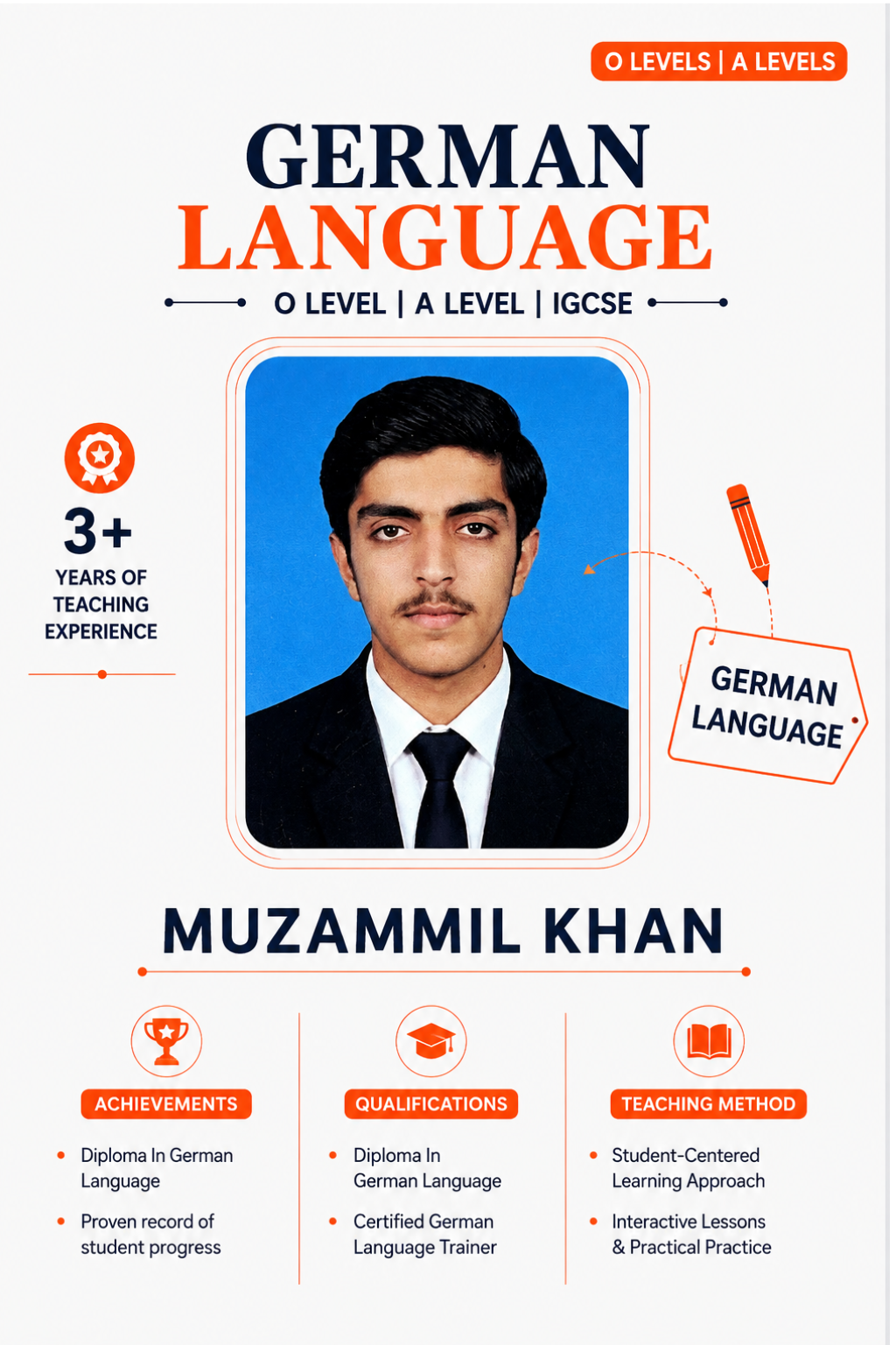 Muzammil Khan — German Language teacher at The Class